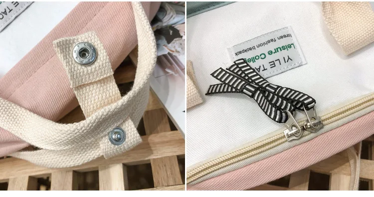 Harajuku карамельный цвет корги милый холщовый портативный школьный рюкзак женский японский Kawaii рюкзак через плечо дорожная сумка рюкзак Mochila