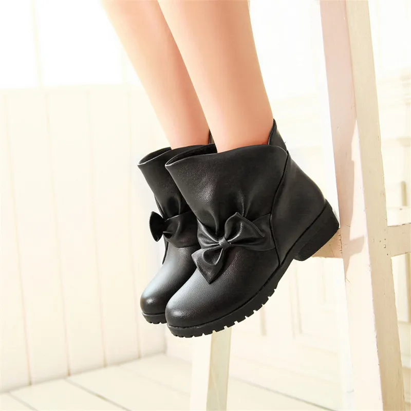 Женские ботильоны из ПУ кожи с круглым носком на квадратном каблуке | Обувь