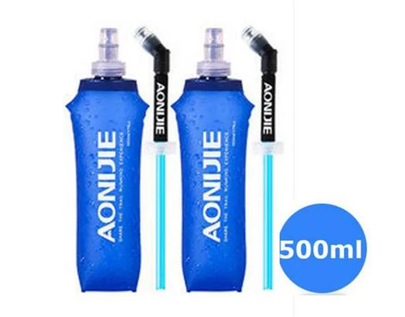 2X500ML 1 AONIJIE спортивные 5 lrunning сумка рюкзак гидратационным пакетом Жилет Жгут гидратационная емкость для Пеший Туризм Кемпинг бег марафона - Цвет: 2X500ML 1