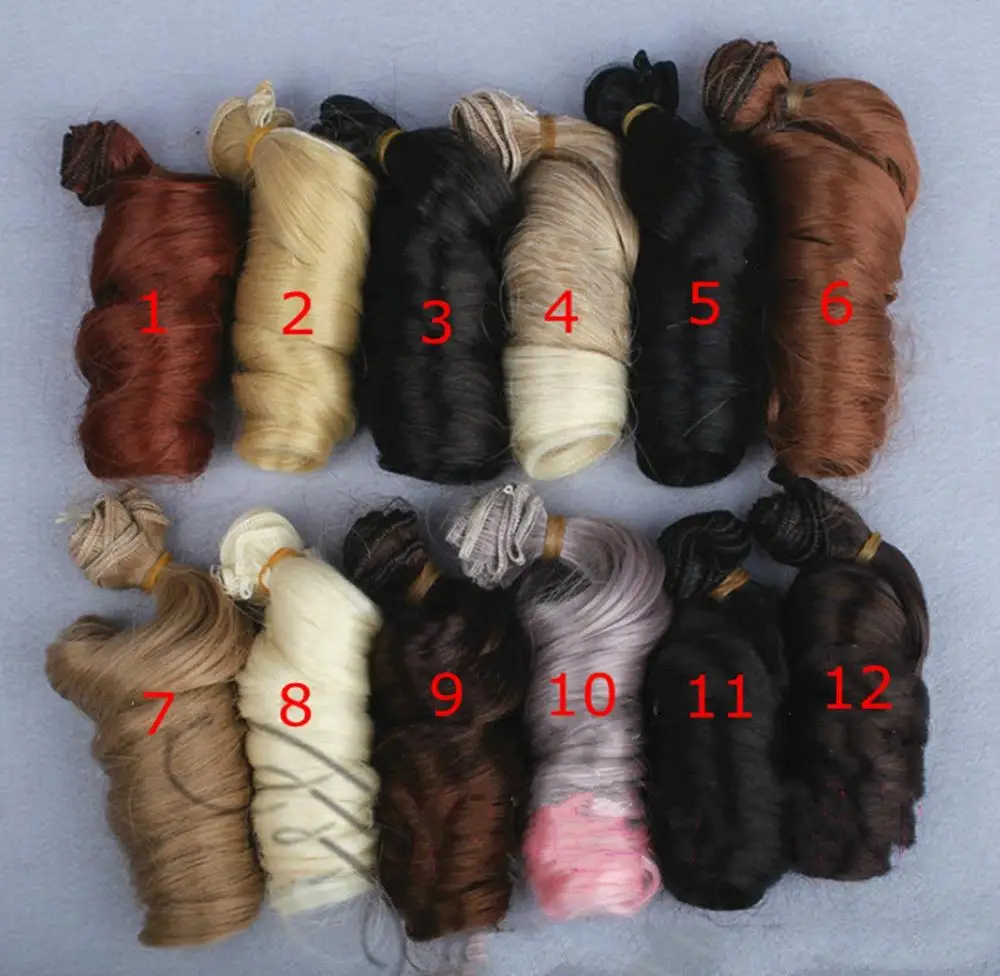 BJD SD кукольные парики волосы для куклы Барби DIY высокая температура провода кудрявые волны парик натуральный цвет парики волос
