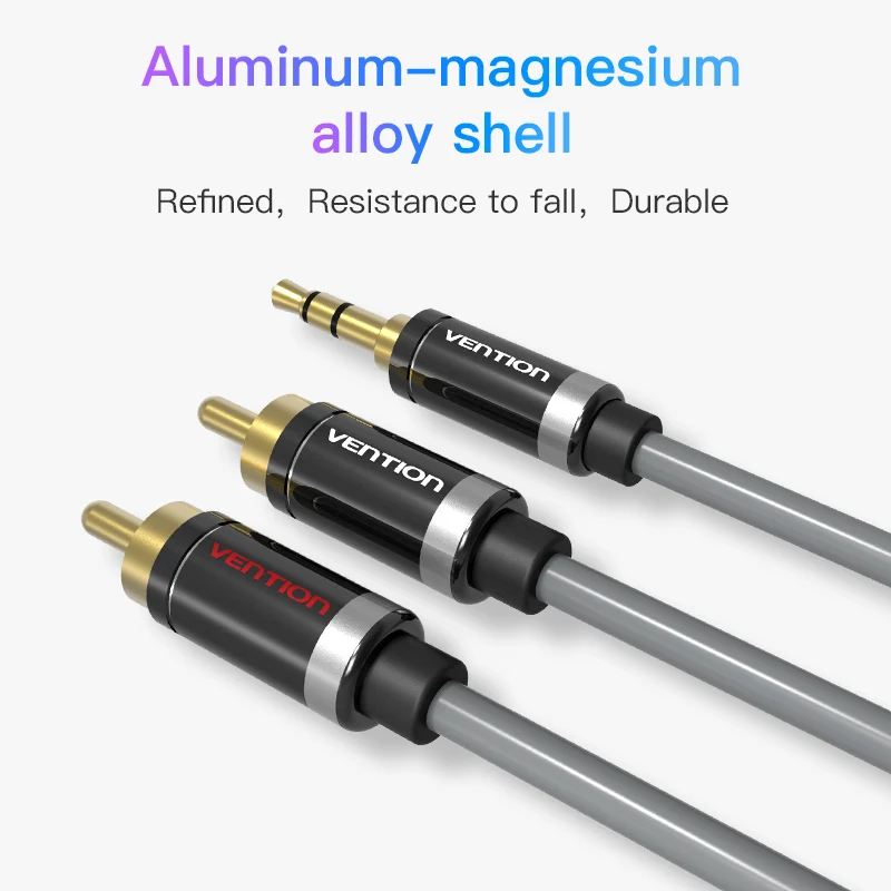 Vention HIFI 3 5 мм Джек 2 RCA аудио кабель позолоченный разъем стерео Aux для дома Театр DVD