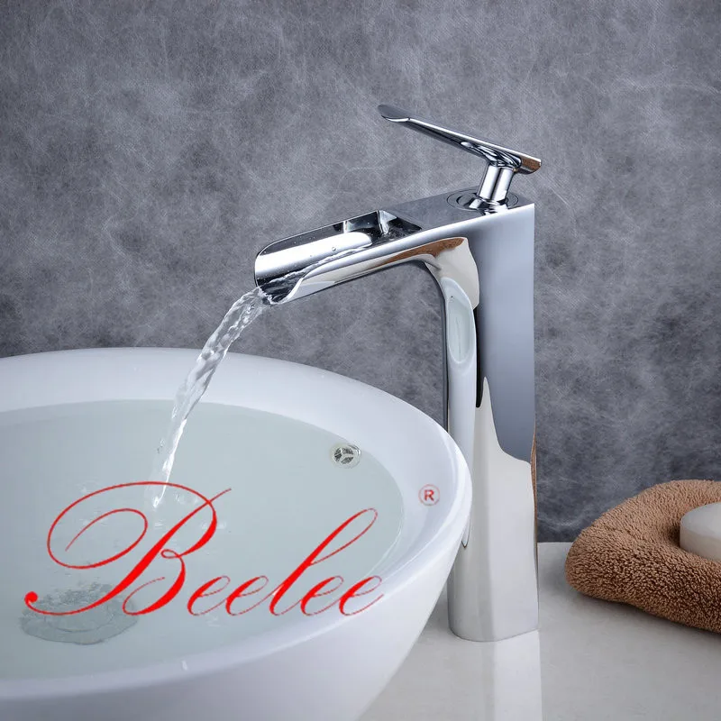 Beelee смеситель для ванной комнаты современный медный кран с широким горлышком