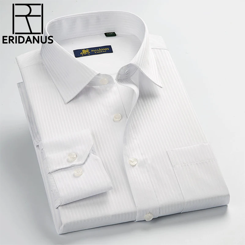 

2017 Spring Autumn New Arrival Striped Men's Dress Shirt Fashion Casual Formal Business Social Shirts Plus Size 5XL M511