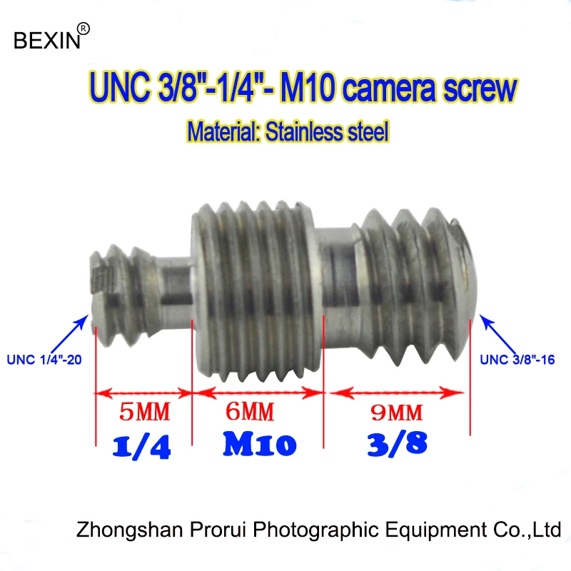 

10pcs Camera Female 1/4 to M10 to 3/8 Threaded Metal Screw Adapter For DSLR SLR Camera Tripod Monopod