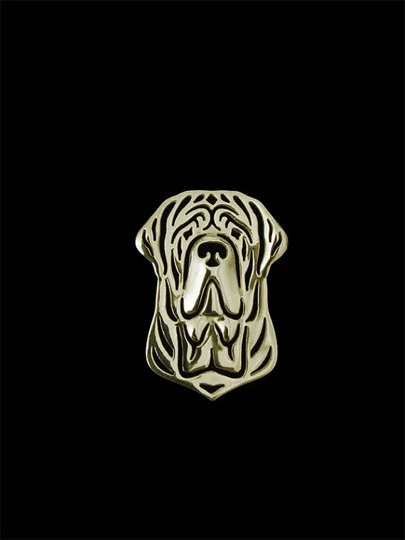 

New Classic Animal Neapolitan Mastiff Broche Gold Silver Color Designer Brooch For Men Overwatch Gift For Friend Father