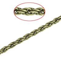 8seasons link chains braiding findings antique bronze 6 5mm x 4 5mm3m b32548