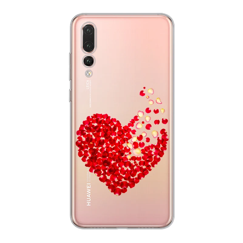 ciciber Cover For Mate 20 10 9 Lite Pro X Huawei P Plus smart 2019 Phone Cases Soft TPU Design Love Heart |