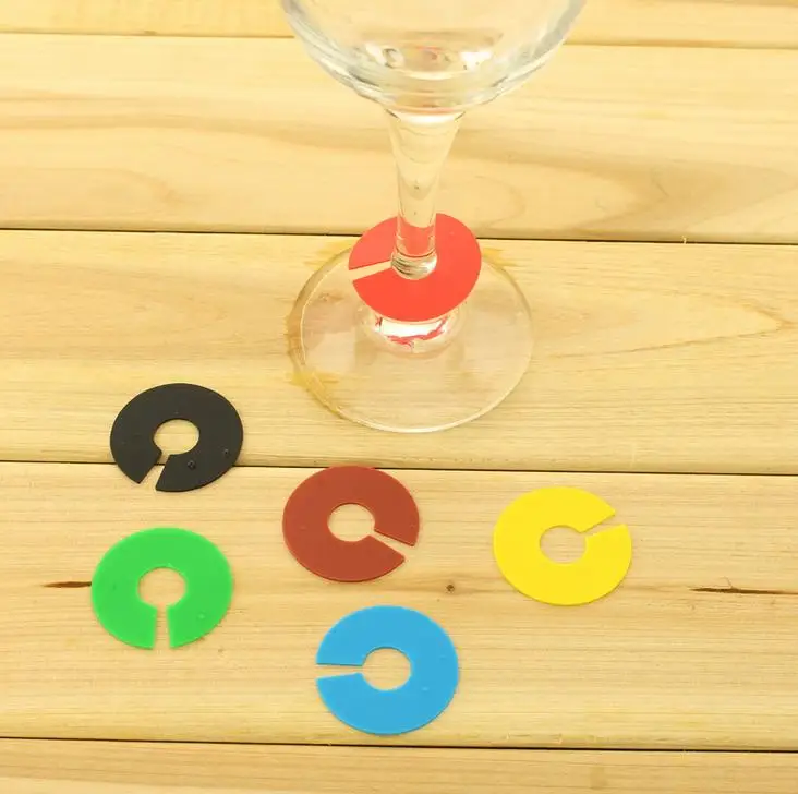 12 шт./лот узнаватель для Винных Бокалов силиконовая этикетка резиновый маркер