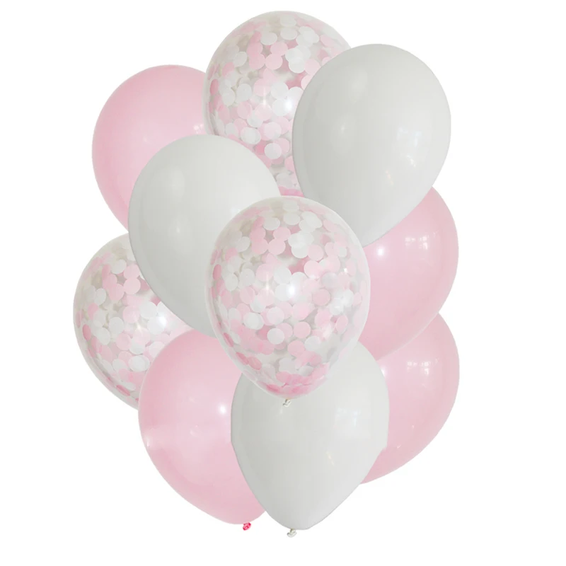 

12" 10Pcs Pink Blue Confetti Balloons Bouquet Candyfloss-bunch Baby Shower Birthday Wedding Party Decoration Boy or Girl