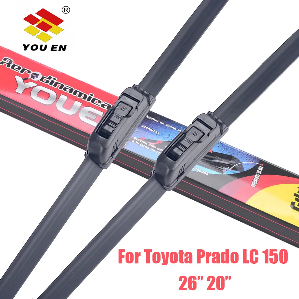 YOUEN 2"+ 20" ветровое стекло Передние стеклоочистители для Toyota Prado LC 150 2009 года лобовое стекло натуральные резиновые салфетки и аксессуары