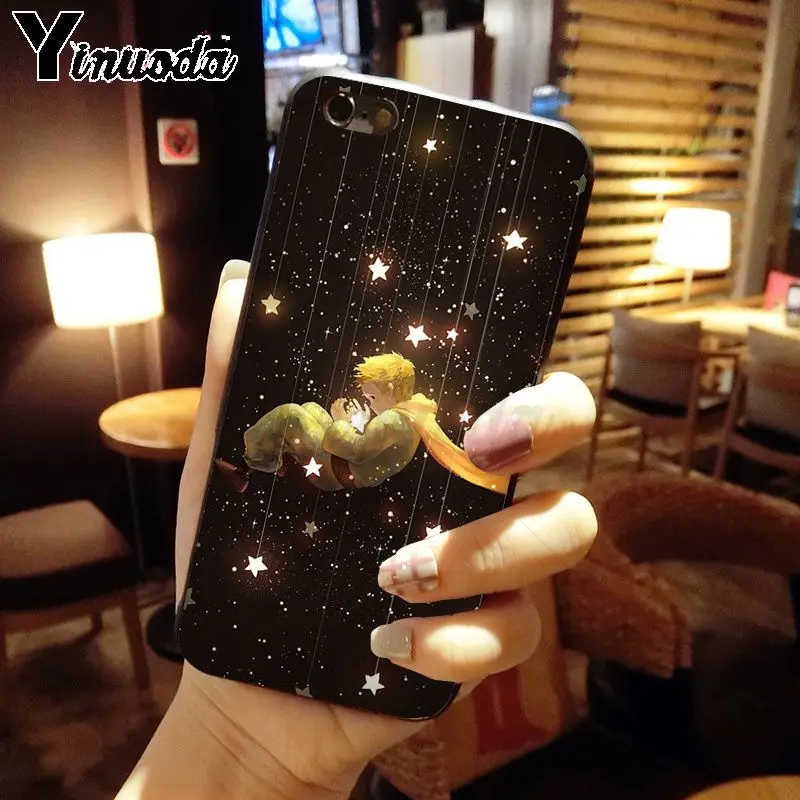 Yinuoda Маленький принц ТПУ черный чехол для телефона iPhone 5 5Sx 6 7 7plus 8 8Plus X XS MAX XR |