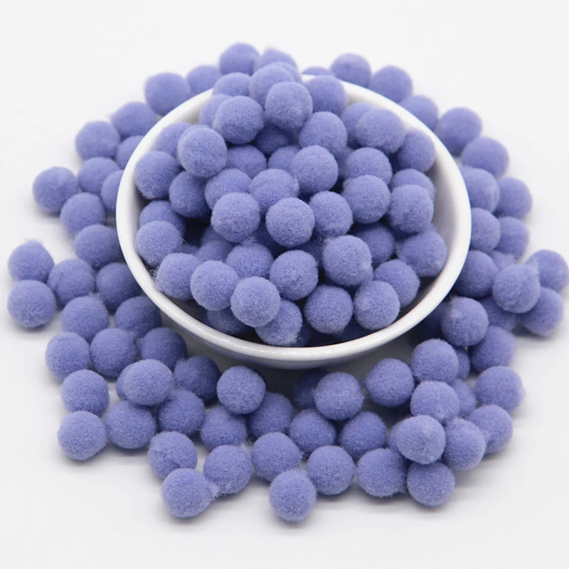 11 purple blue Помпон 8 мм, 10 мм, 15 мм, 20 мм, 25 мм, 30 мм, круглые помпоны, меховые шарики, поделки своими руками, помпоны для детей, свадебная одежда, шитье, домашние украшения - Цвет: 11 purple blue