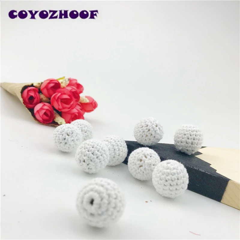 Crochet Beads 5PCS 20mm Can Chew DIY Nursing Bracelet Jewelry Organic Teether Christmas Gifts | Украшения и аксессуары
