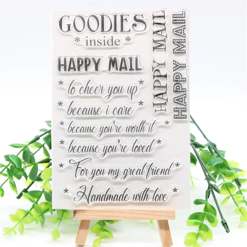Прозрачные силиконовые штампы Happy Mail для сделай сам Скрапбукинг/изготовление