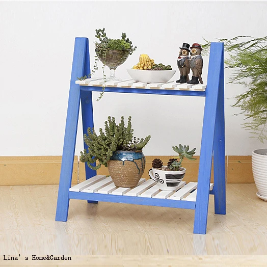 Напольная небольшая деревянная планка складная лестница Цветочная полка|flower