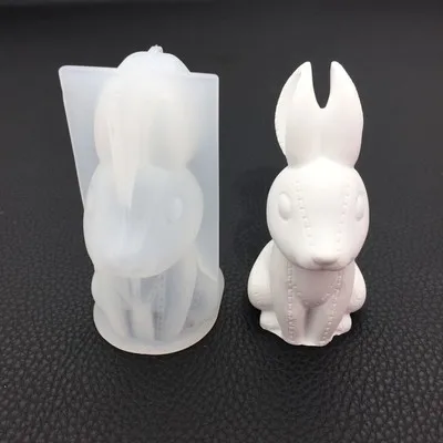3D кристалл эпоксидной молиться Рождество пятнистого оленя/единорога/кролика плесень Ароматические гипсовые специи благовоний плесень набор украшения стола плесень