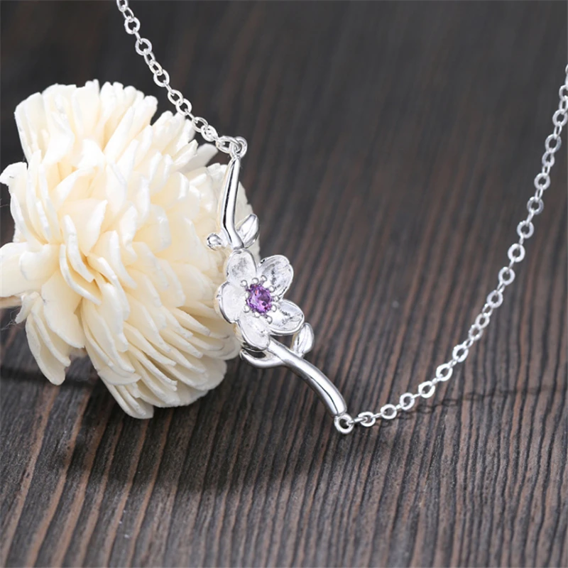 Колье с фиолетовым фианитом в этническом стиле 2019|Ожерелья подвеской| |