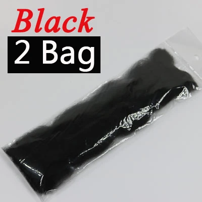 2 Bags Black 2 упаковки несколько цветов яйцо свечение ошибка Пряжа Волокно приманка Парашютная форель и стальная голова мухоловка материал - Цвет: 2 Bags Black