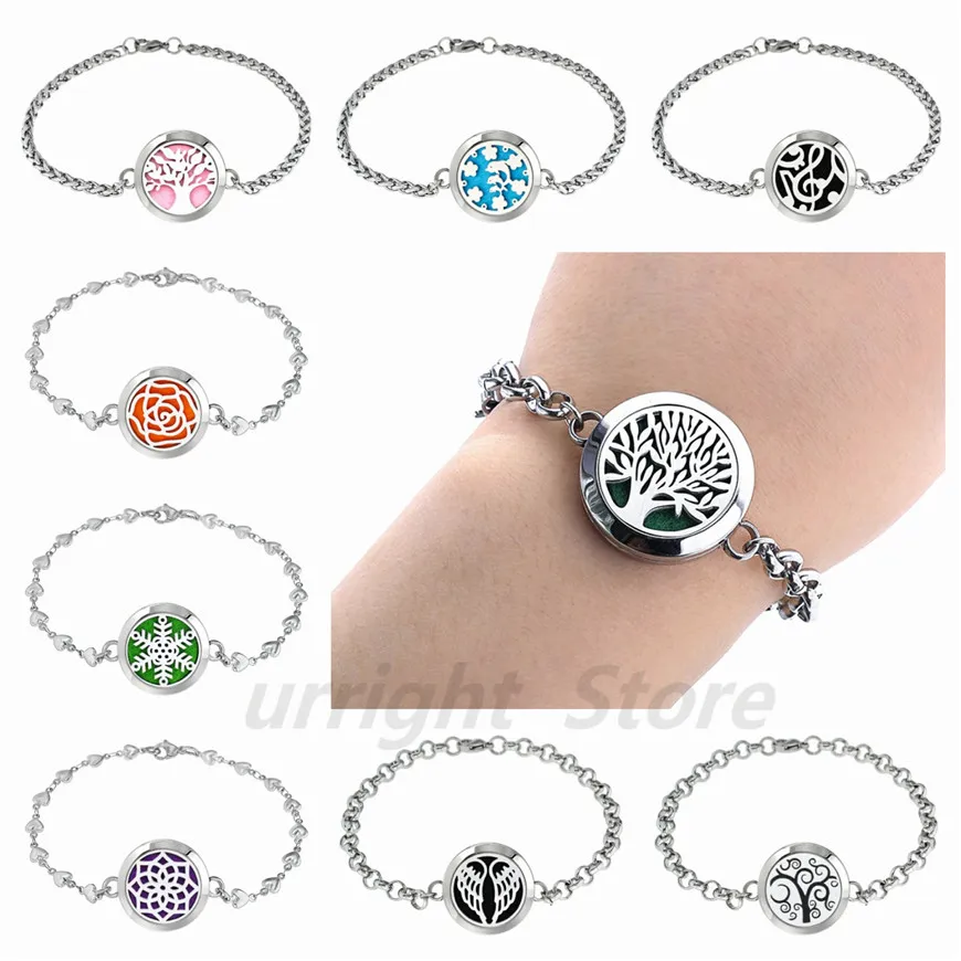 Браслет Древо жизни из нержавеющей стали украшение диффузор с эфирным маслом