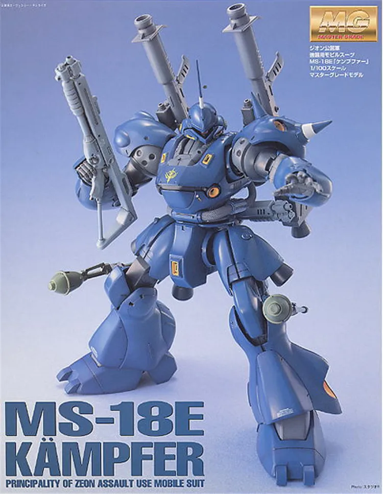 Bandai Gundam MG 1/100 Kampfer MS-18E мобильный костюм сборные модели комплекты фигурки
