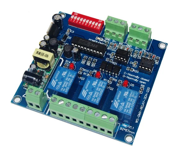 Новинка 2015 высокое качество 1 шт. 3CH * 5A DMX512 релейный вход AC110v-220V используется для