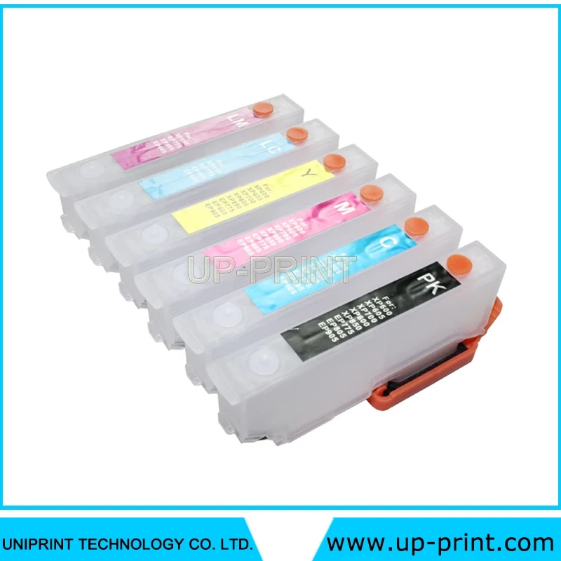До 6 шт. T2771 - T2776 многоразовый картридж совместимый для epson XP-960 XP-750 XP-850 XP-950 XP-650 |