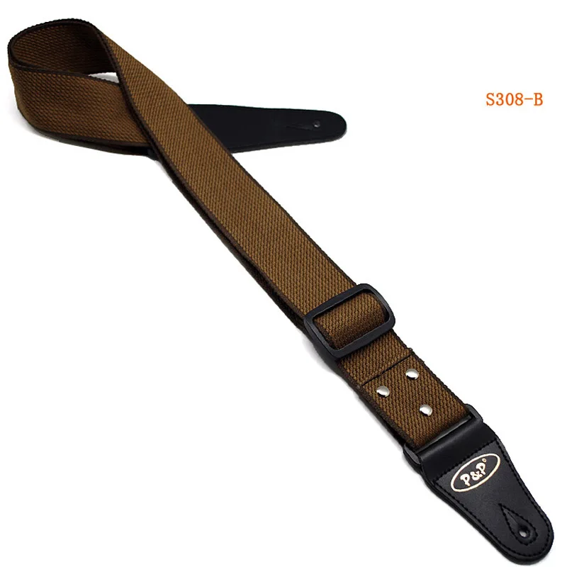 

10 pcs/lot Pure Color Cotton Guitar Strap Adjustable Guitarra Belt PU Leather Ends for Acoustic Electric Guitar Bass wholesale