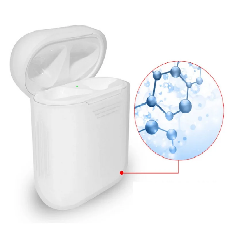 Мягкий силиконовый чехол для Apple Airpods водонепроницаемый ударопрочный защитный Air