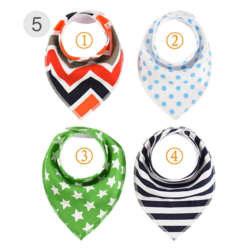 4Pcs/Lot Baby Feedings Bibs Bandana Newborn Girl Cotton Burp Cloth Anti-Dirty Saliva Towels Toddler Infant Scarf Boy Wholesale | Детская