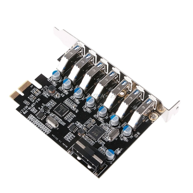 PCI-E USB 3 0 7-портовый Суперскоростной разъем питания на 15-контактный SATA адаптер PCI