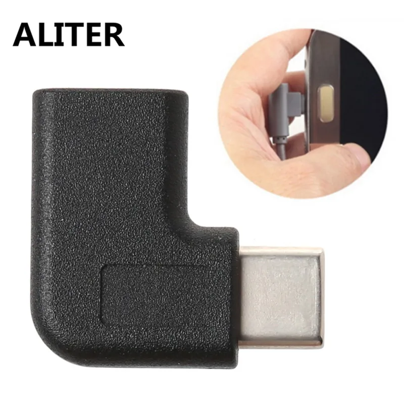 ALITER 90 градусов правый угол USB 3 1 Тип C папа к женскому адаптер конвертер|usb 3.1|usb typeusb