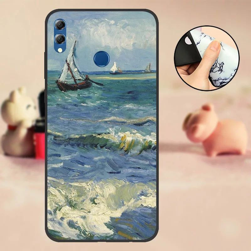 AFGLV Чехол для huawei Honor 8X черный мягкий Силиконовый ТПУ чехол из ТПУ чехол для huawei Honor 8X бампер с милым рисунком черный чехол - Цвет: AFGLV