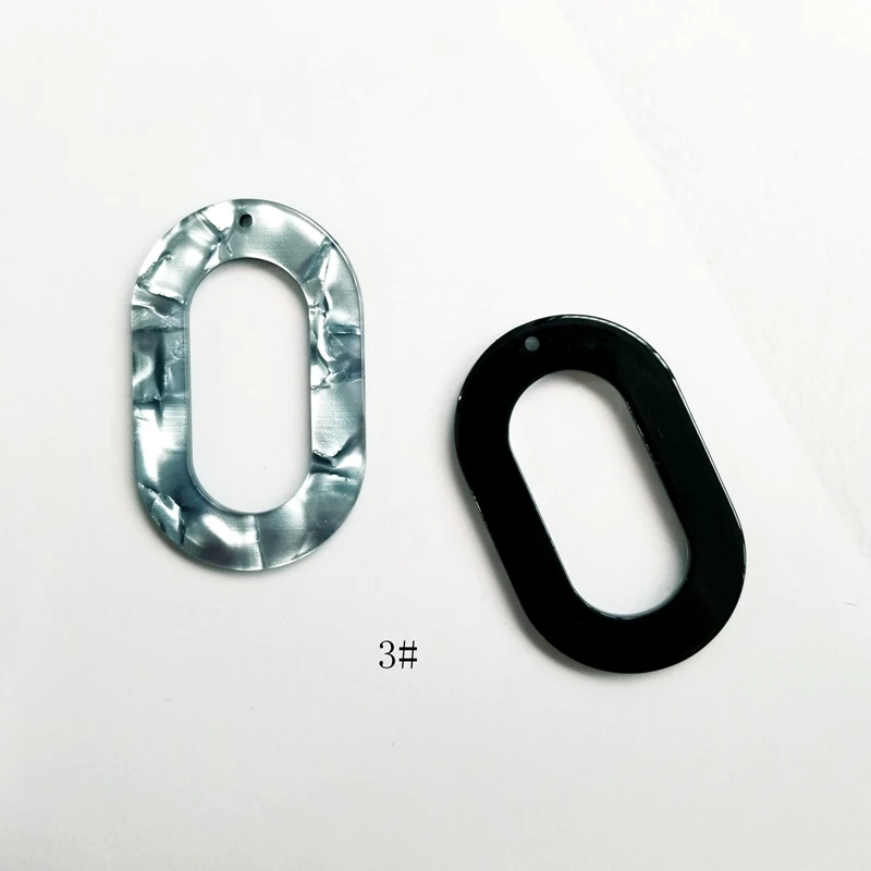 Акриловые эллиптические декоративные материалы с одним отверстием длинные