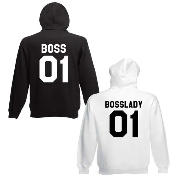 Sugarbaby Boss/женские толстовки с капюшоном, толстовки для пар, Одинаковая одежда для пары, рождественский подарок, толстовка с надписью Boss Lady 01, модные топы