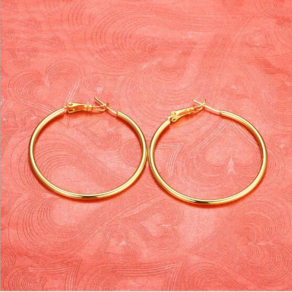 40pcs/lot Big Circles Hoop Earrings For Women Fashion Jewelry Accessories Round Circle Exaggerated Large earrings | Украшения и