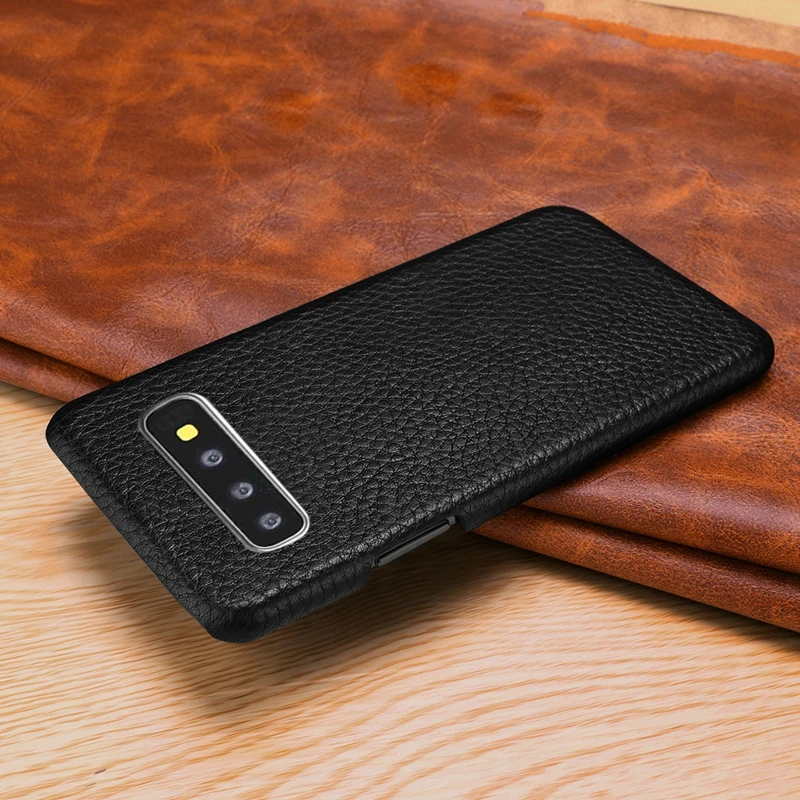 Чехол из натуральной кожи для Samsung Galaxy S10 Plus и S10e