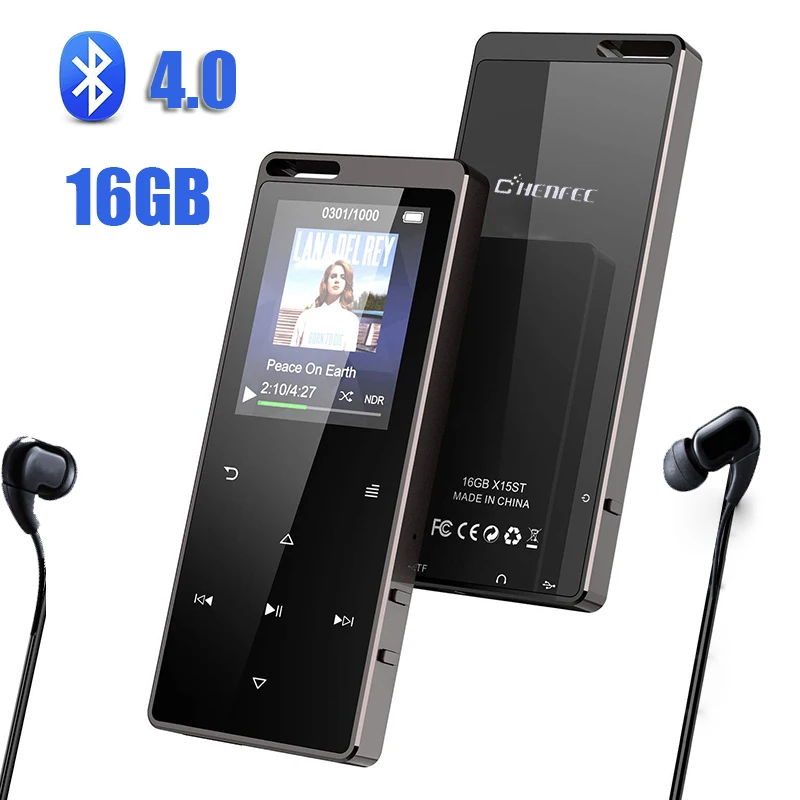 

2019 оригинальный mp4-плеер, Bluetooth 4,0, сенсорная кнопка 16 Гб, поддержка воспроизведения FM-радио более 20 часов, MP4-плеер
