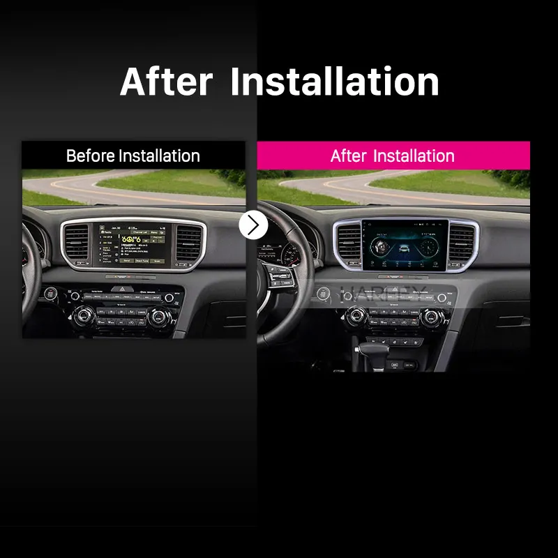 Автомагнитола Harfey 9 дюймов GPS-навигация Android 8 1 стерео 2Din для Kia Sportage R 2018-2019