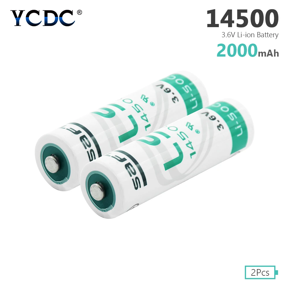 2 шт 3 6 V 14500 2000 мА/ч Li SOCl2 ER14505 литиевые батареи для PLC станок с ЧПУ сигналы тревоги