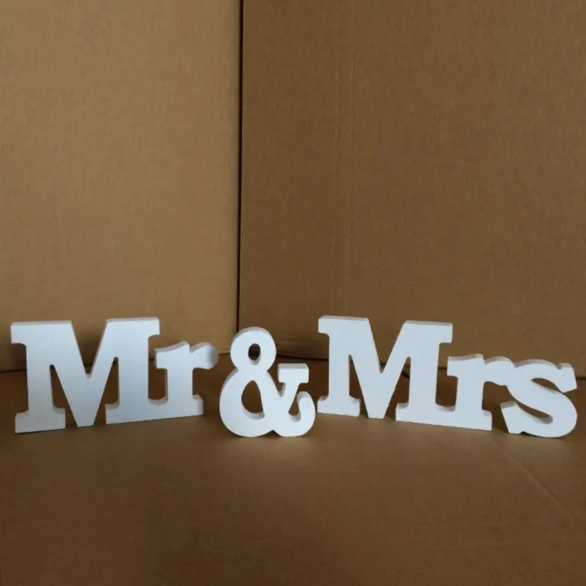 Украшение для стола MR & MRS деревянные буквы свадьбы реквизит 11 18|Статуэтки и
