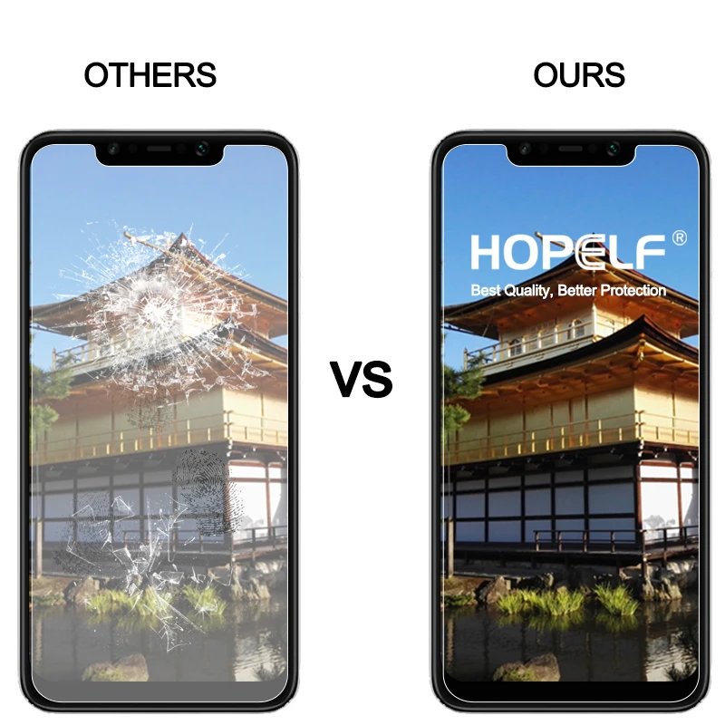 HOPELF закаленное стекло для Xiaomi Pocophone F1 защита экрана 9H 2.5D Защитное телефона