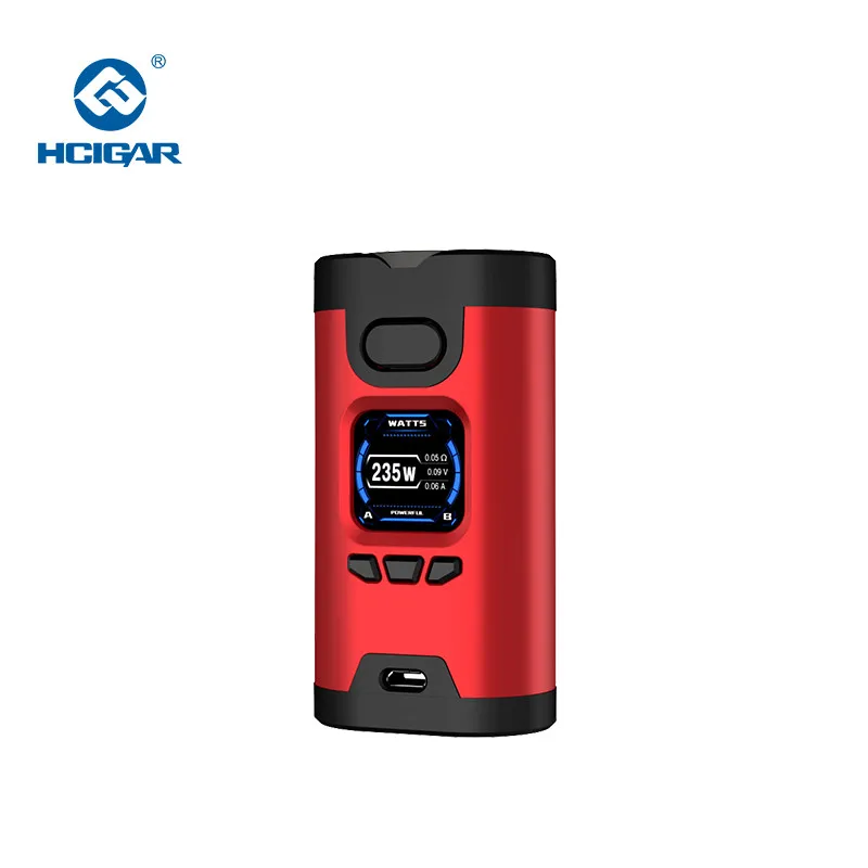 Оригинальный Hcigar Wildwolf 235 Вт TC коробка мод Vape Двойной 18650 батареи TFT цветной экран