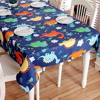 cartoon dinosaur tablecloth cotton thick hotel tablecloth children s house decoration fabric home textiles tableware