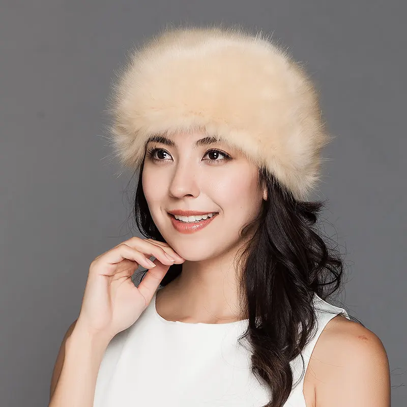 beige Charles Perra, женские зимние шапки, двухслойная теплая шерстяная вязаная шапка, Повседневная модная монгольская шапка, Элегантные вязаные шапочки Skullies D301 - Цвет: beige