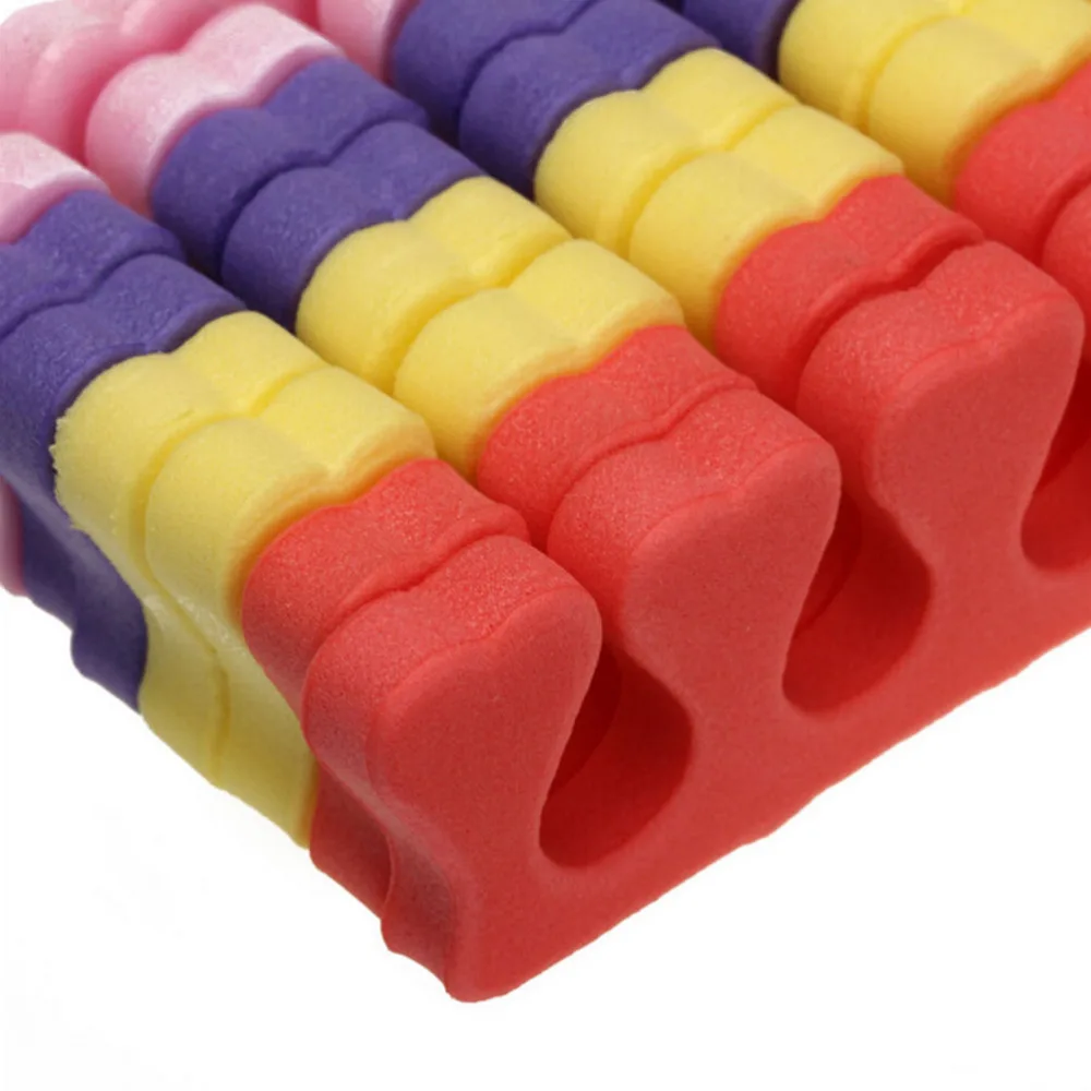 

10pcs Soft Foam Sponge Toe Separator Finger Separator Nail Art Tools Feet Care Manicure Pedicure Flexible UV Gel Polish Coating