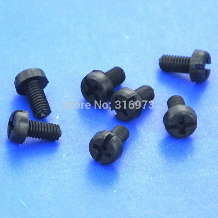 Черный нейлоновый винт (50 шт./лот) M3x6 мм.|black nylon screws|nylon screwscrew screw |