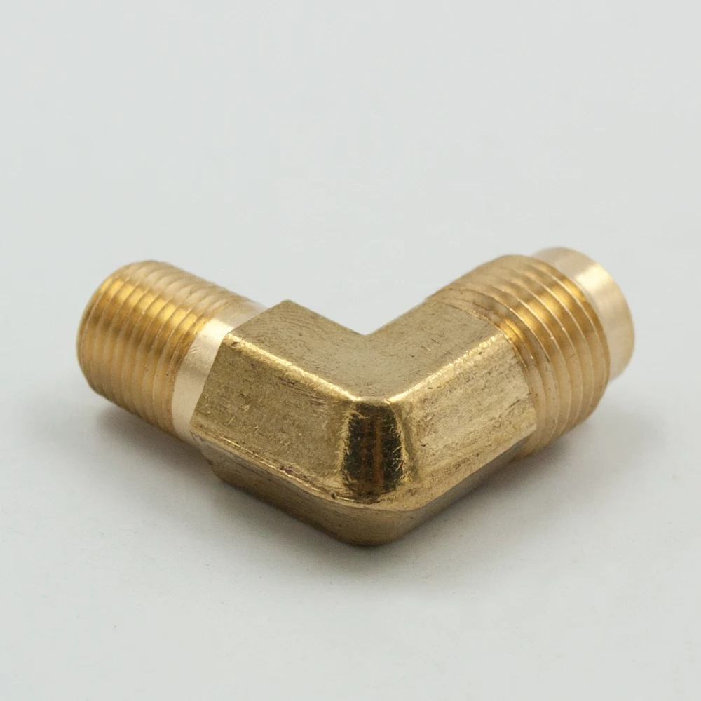 2 шт латунный расклешенный трубчатый фитинг 90 градусов колено SAE 45 обезжириватель