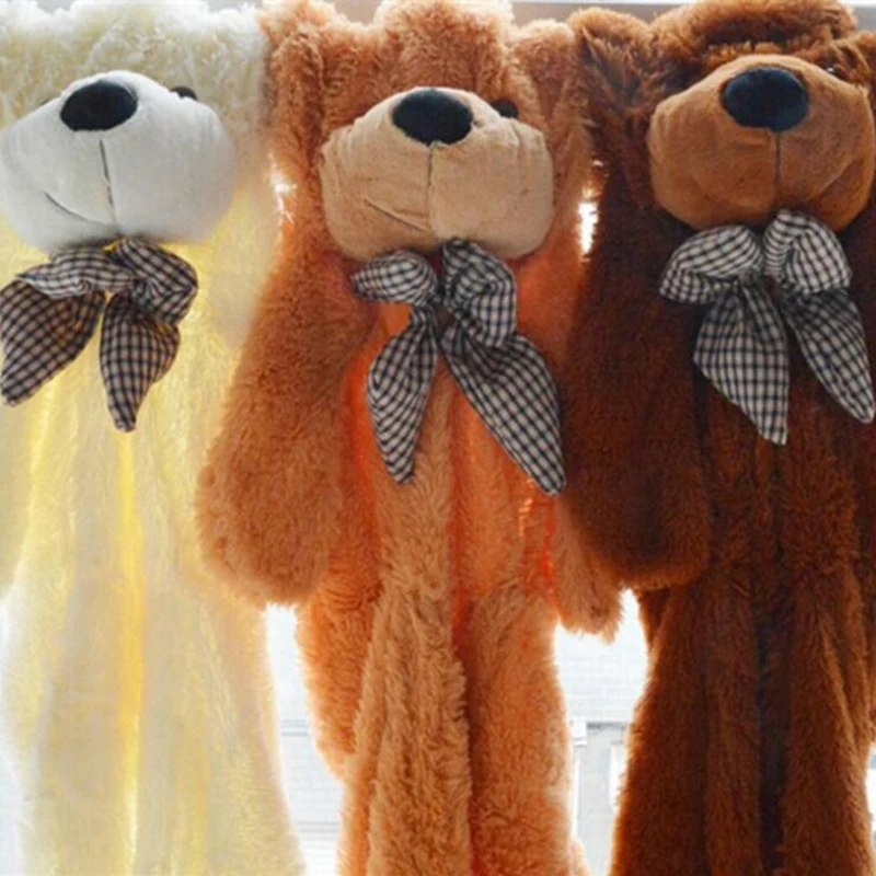 140 см гигантская пустая плюшевая Мишка из медвежьей шкуры мягкая большая кожа