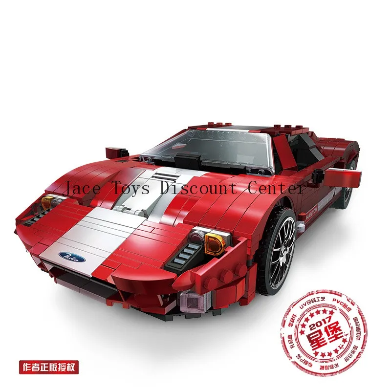 XB 03011 919 шт. Оригинальные творческие MOC Technic серии красный Phantom гоночный автомобиль