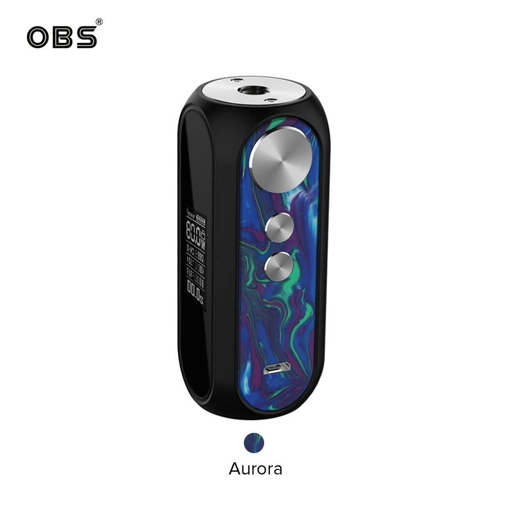 Оригинальный obs Cube VW Box MOD Смола 3000 мАч батарея электронная сигарета макс 80 Вт